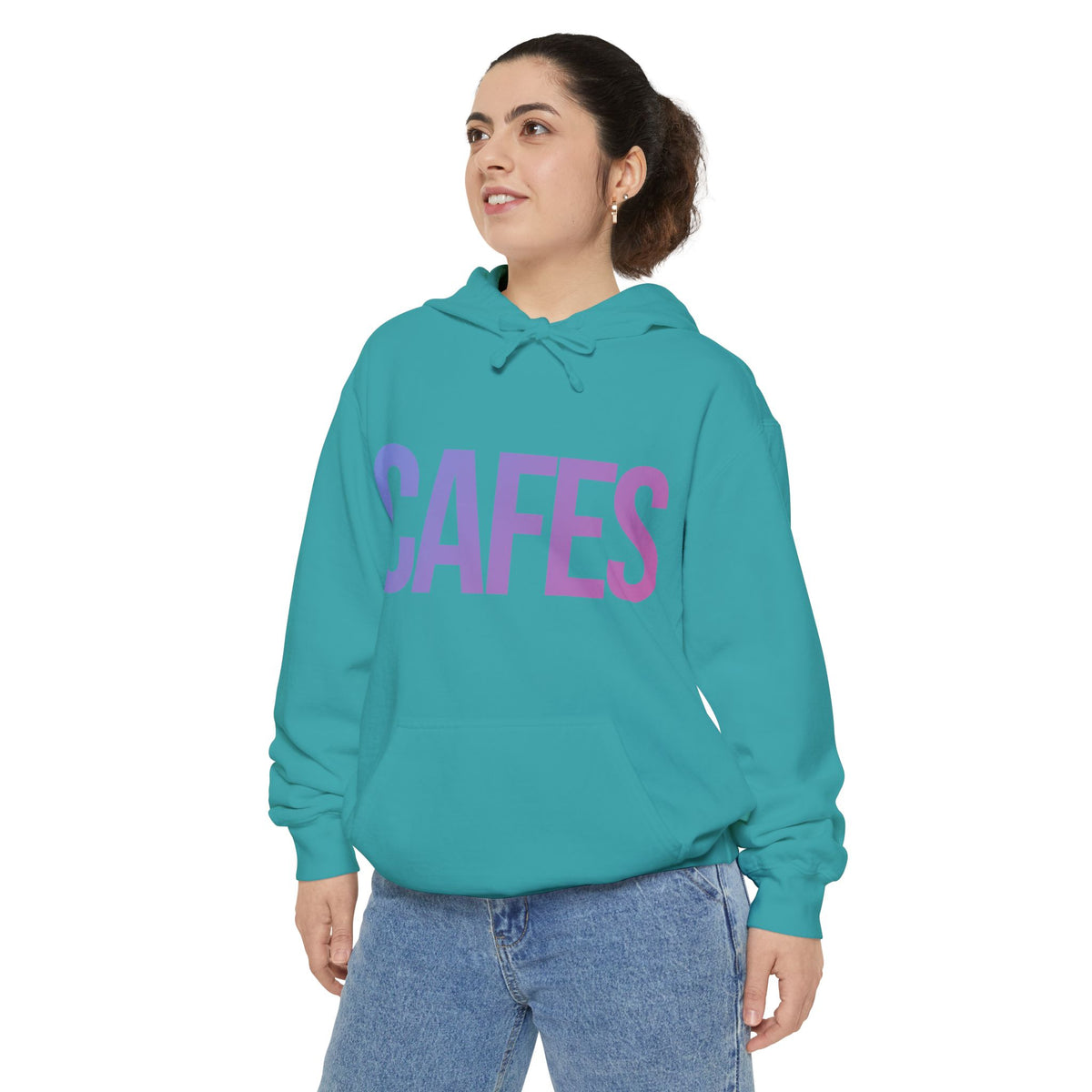 Teal Cafes Hoodie